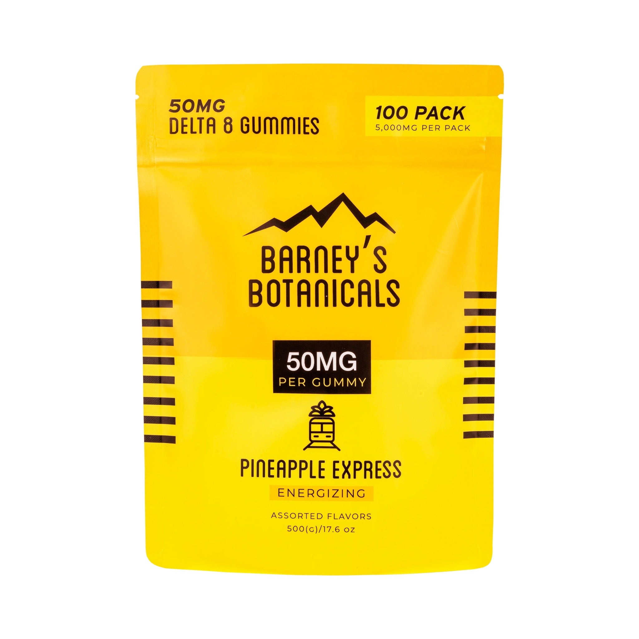 50mg Delta 8 Sativa THC Gummies: Pineapple Express | 100ct