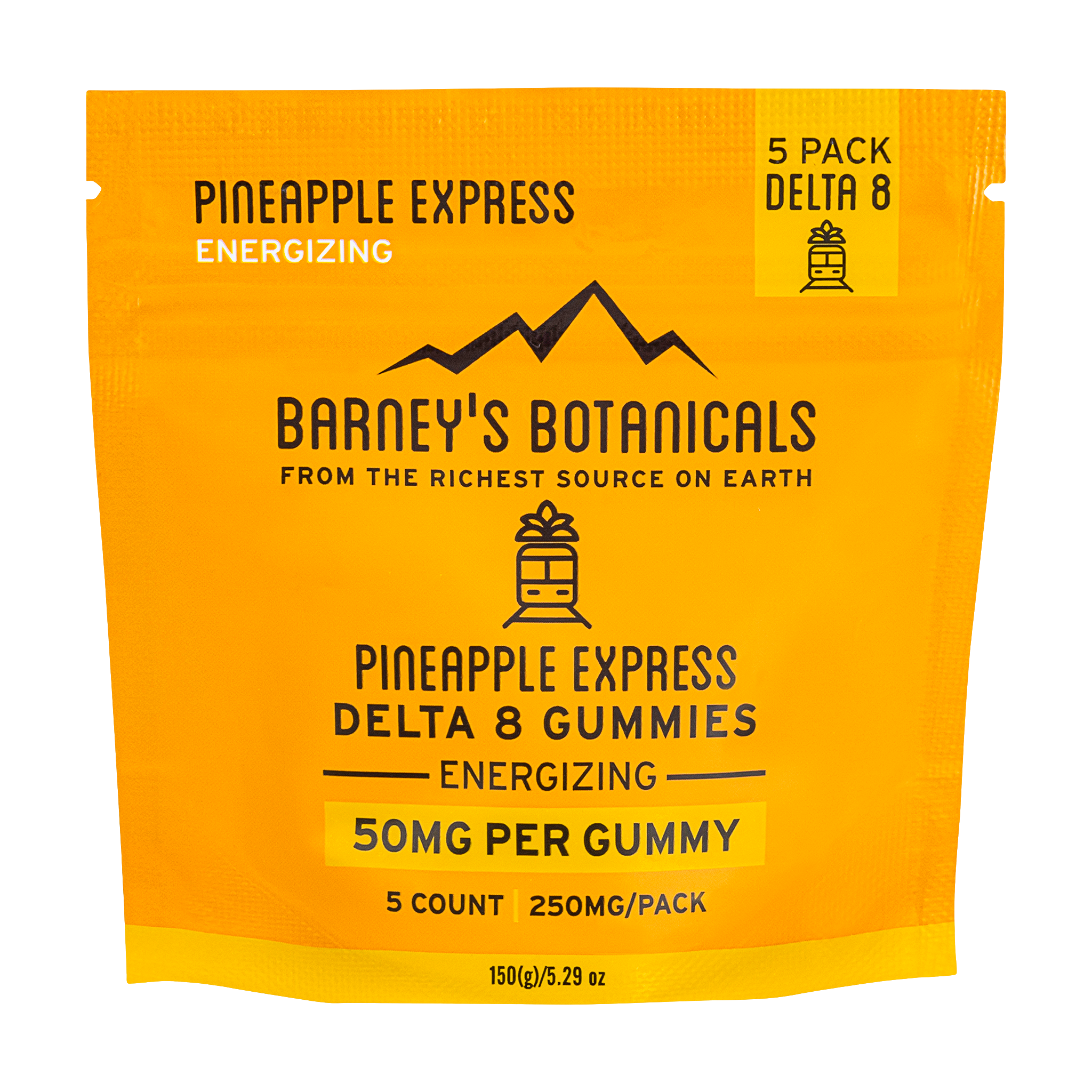 50mg Delta 8 Sativa THC Gummies - Pineapple Express | 5 Count