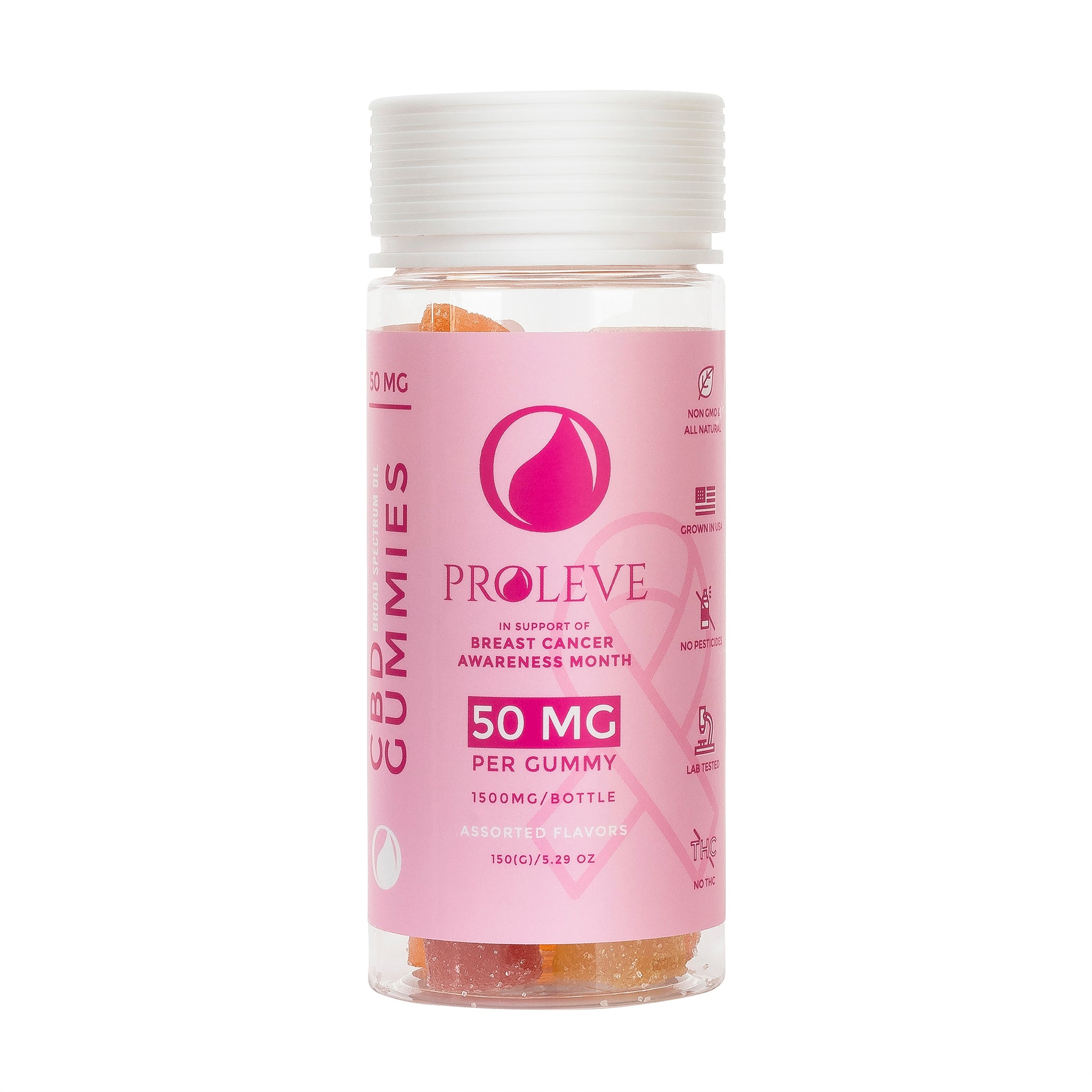 50mg Broad Spectrum CBD Gummies | Pink Edition – Proleve Distribution