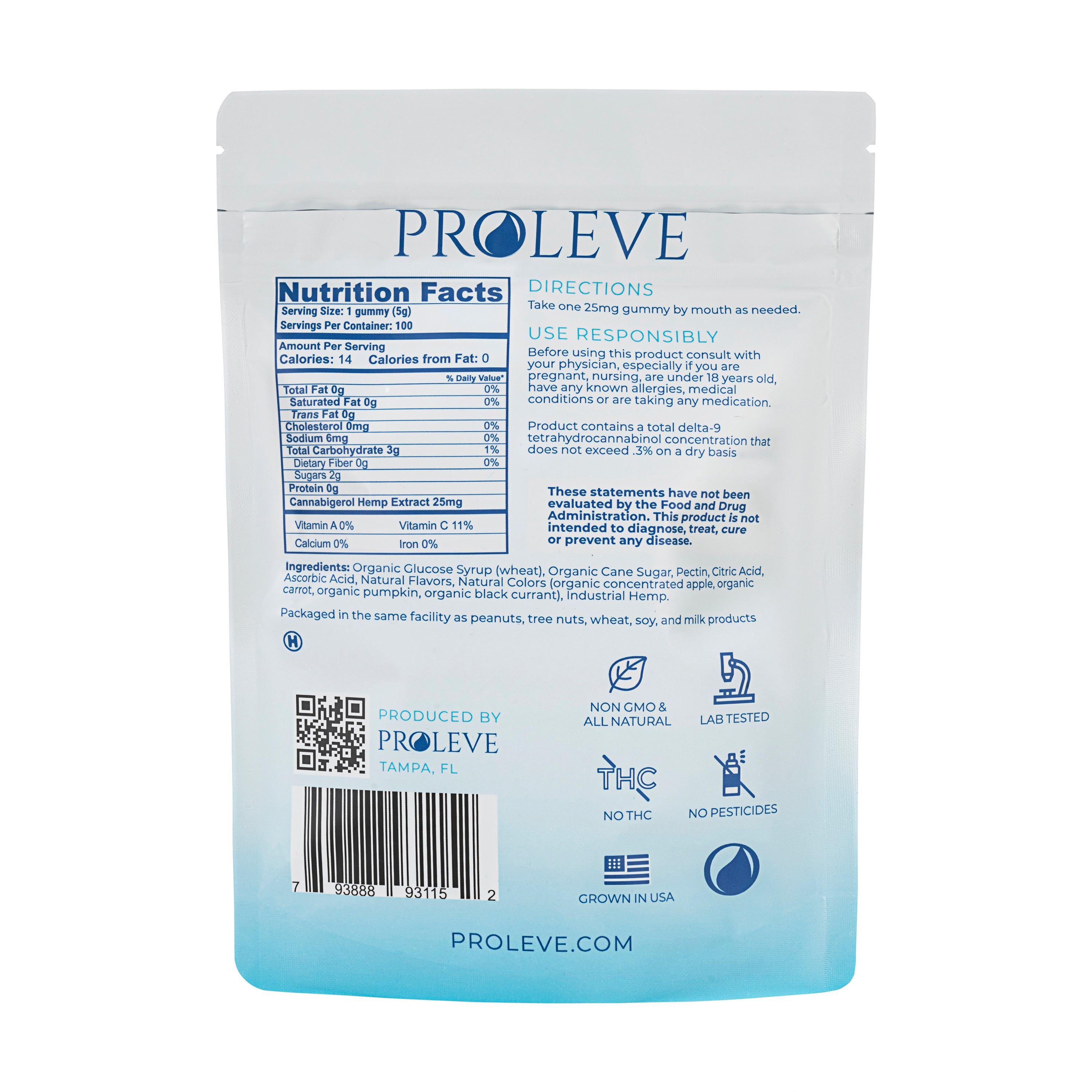 25mg CBG Gummies | 100 Count – Proleve