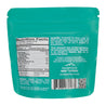 Teal product packaging with nutrition facts label and warning text on a white background