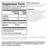 Nutrition facts and serving size information for Barney's Botanicals 1500mg Delta 8 THC Tincture - Bottle
