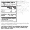 Nutrition facts and serving size information for Barney's Botanicals 2500mg Delta 8 THC Tincture - Bottle