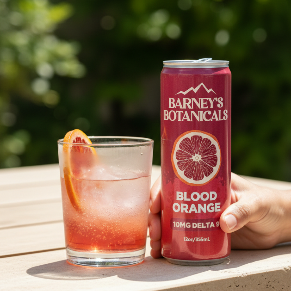10mg Delta 9 THC Seltzer – Blood Orange | Barney's Botanicals