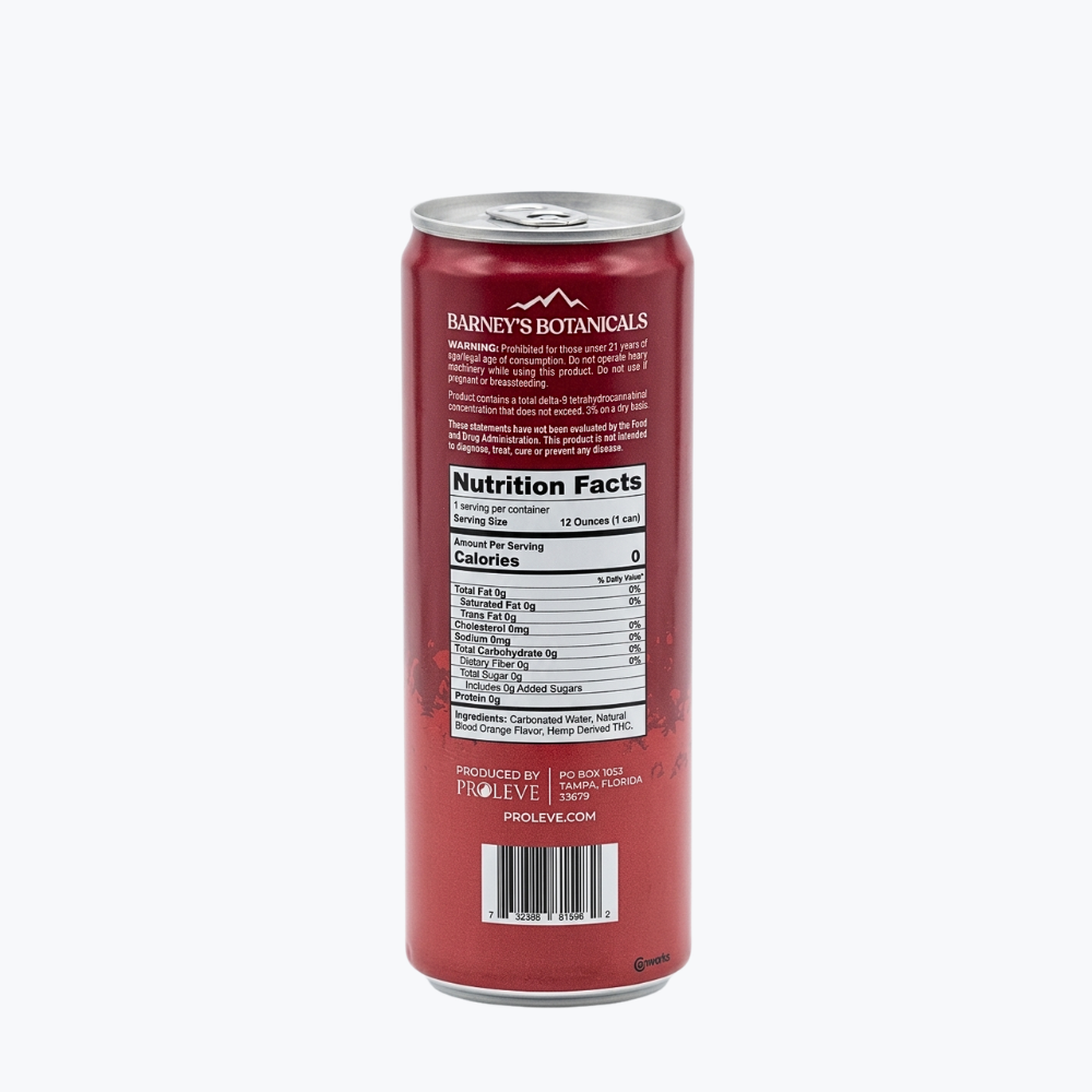 10mg Delta 9 THC Seltzer – Blood Orange | Barney's Botanicals