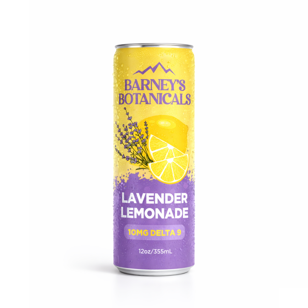 Barney's Botanicals Lavender Lemonade can on a white background
