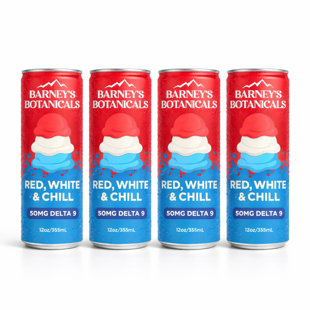  Barneys Botanicals Red, White & Chill flavor. 50mg of delta 9 thc