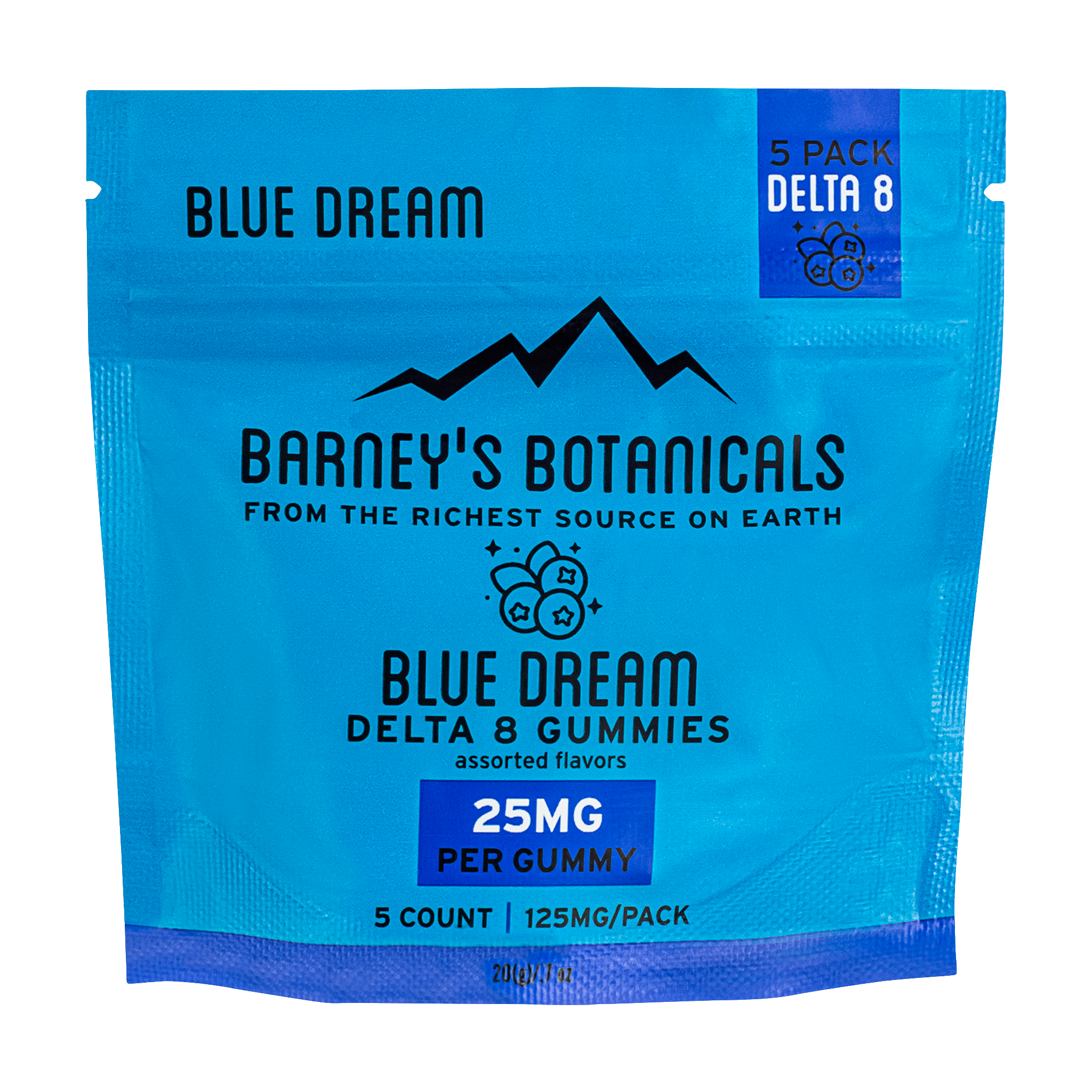 25mg Delta 8 Blue Dream Gummy 5ct