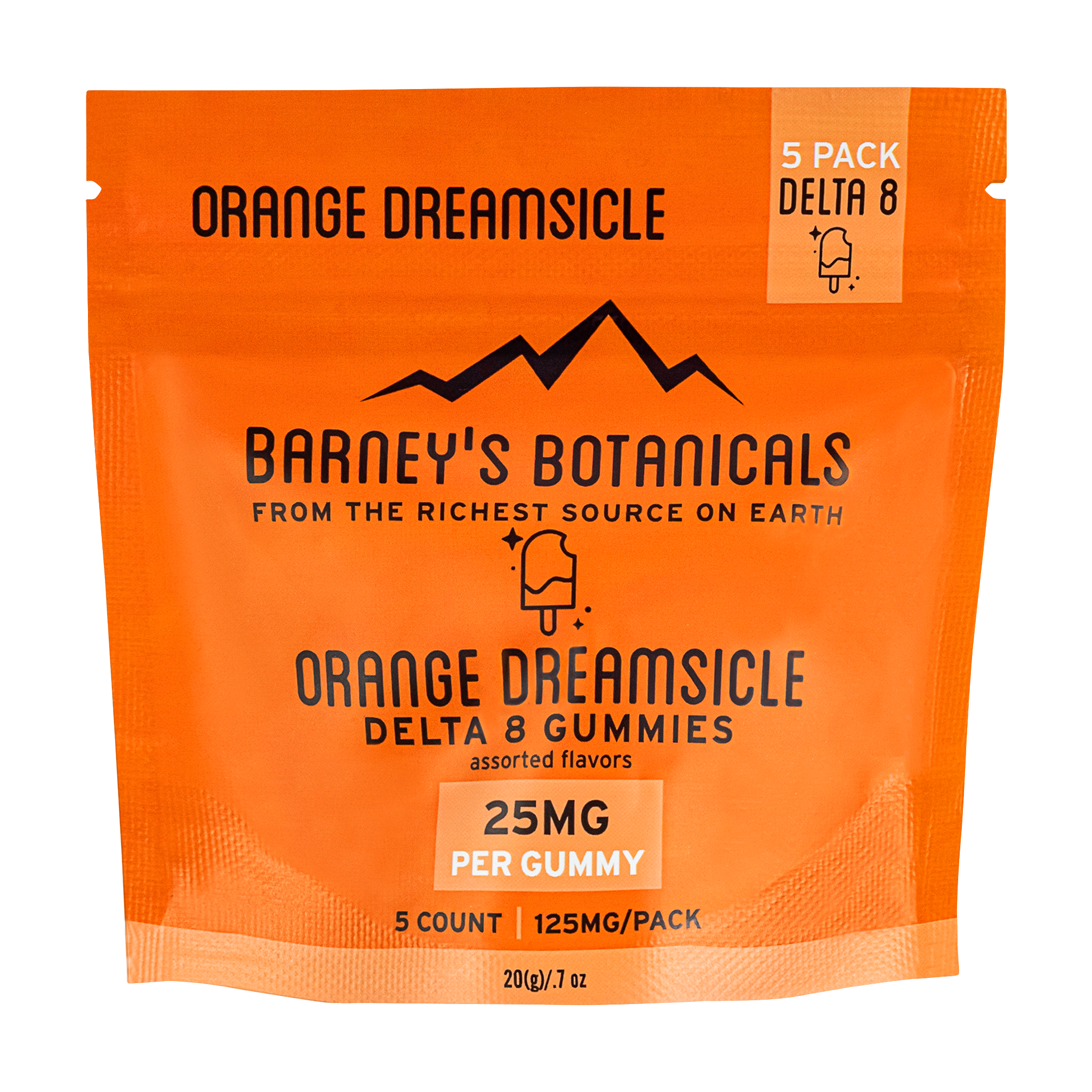 25mg Delta 8 Orange Dreamsicle Gummy 5ct