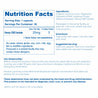 Nutrition facts and serving size information for Proleve 25mg CBD Isolate Capules 30 Count