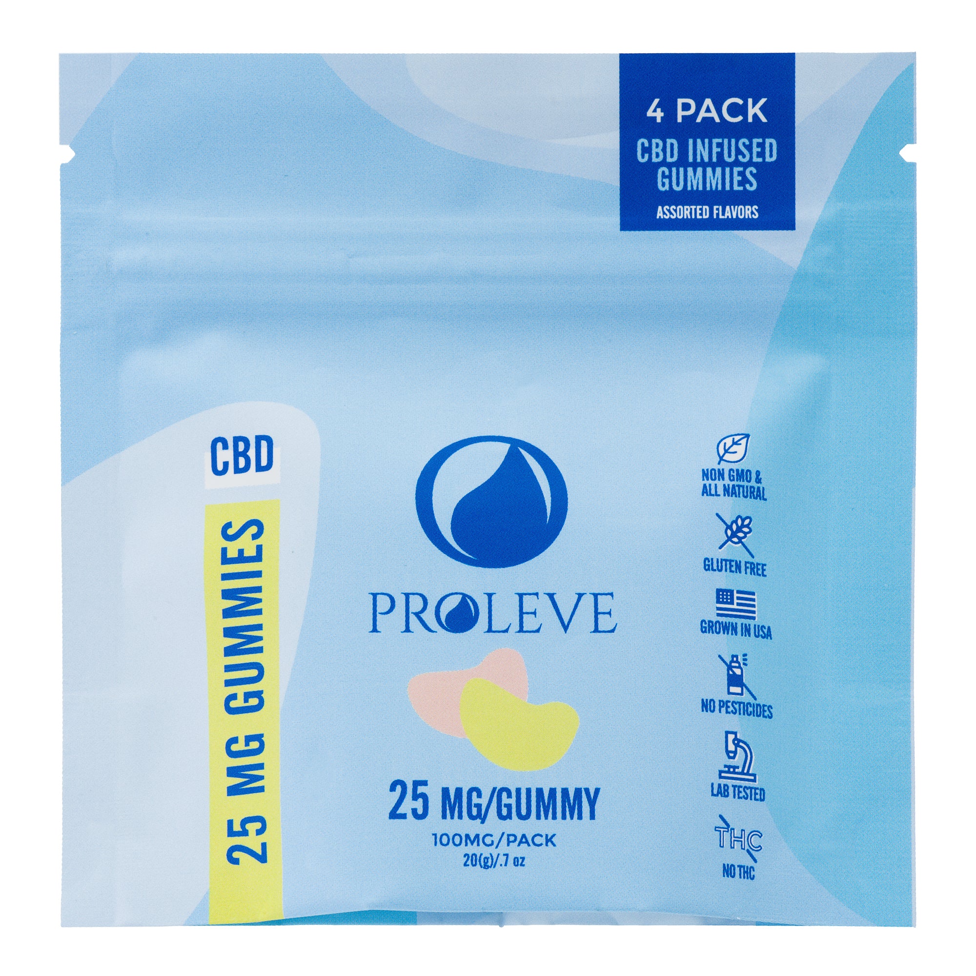 25mg CBD Isolate Gummy Cubes 4 pack